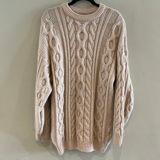 Wool Fisherman Jumper - Size L